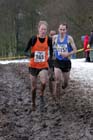 Dan Garbutt (Durham City) and David Webb (Leeds City) during the Northern Cross Country Championships.